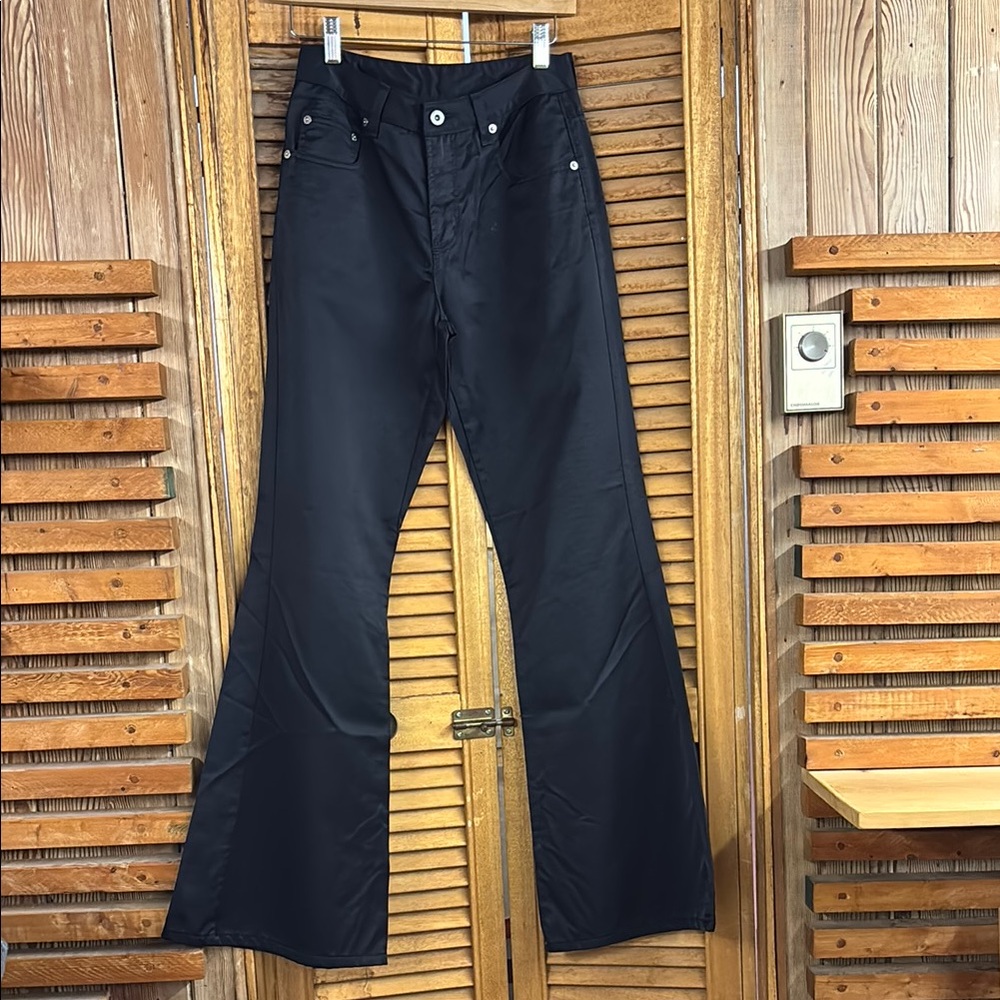 Vintage Manager Black Flared Pants Y2K Grunge Punk